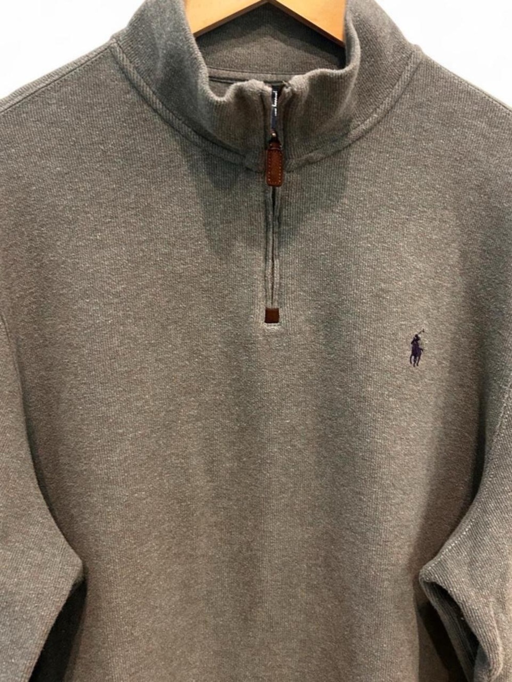 Men’s Ralph Lauren Ribbed 1/4-Zip Sweater - Picture 7 of 8